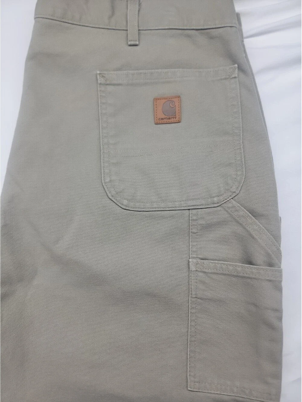 Carhartt Mens B11 DES Mens Canvas Duck Carpenter Pants 42x30 Beige